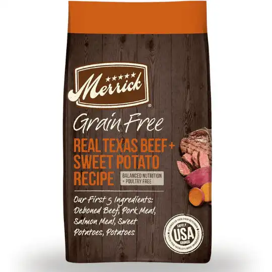 Merrick Grain-Free Real Texas Beef & Sweet Potato Recipe